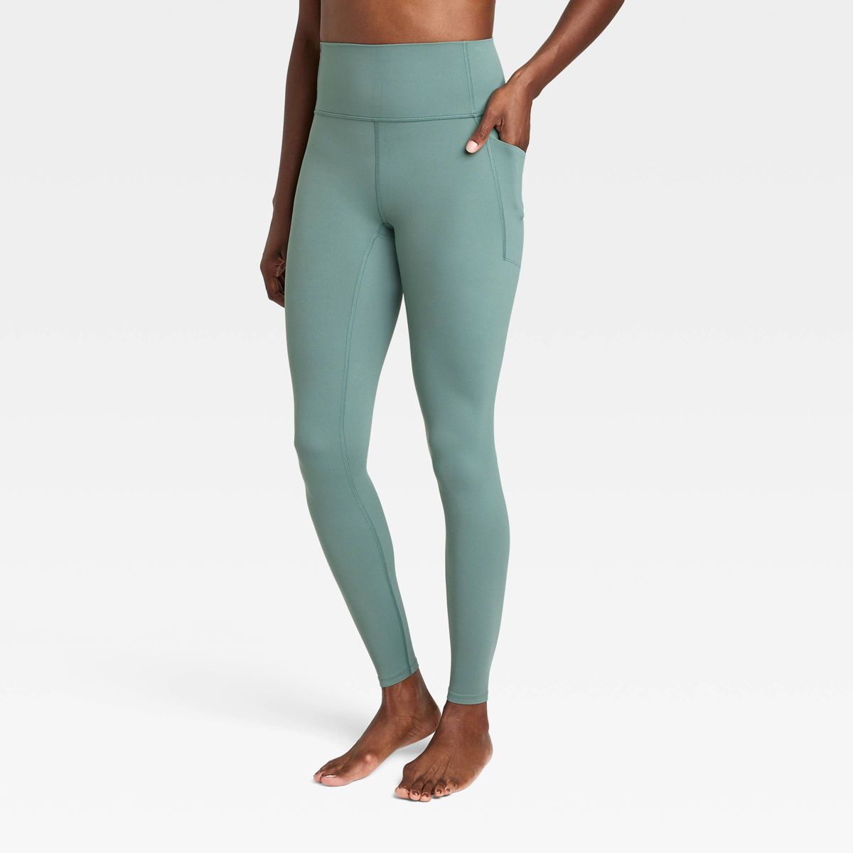Women's Everyday Soft Ultra High-Rise Pocketed Leggings - All In Motion™ Moss Green M | Target