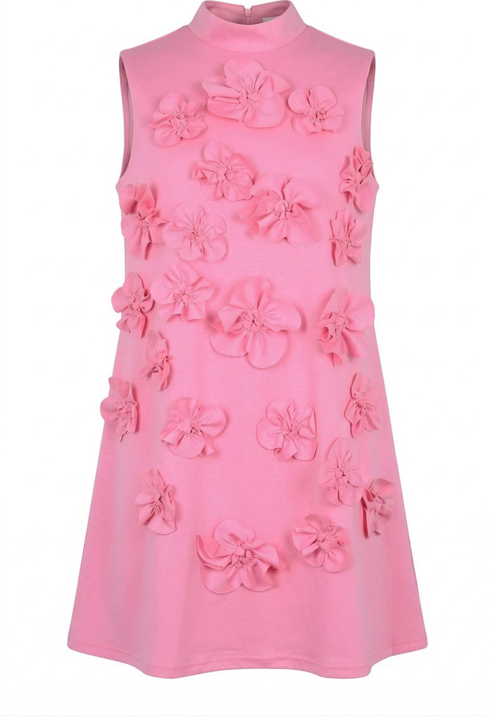Modenaire Sleeveless Mini Dress with 3D Floral Applique Detail | Nordstrom | Nordstrom
