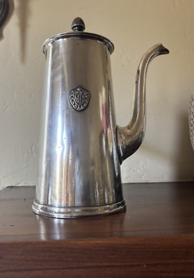 Vintage Coffee Pot Reed & Barton Silver Soldered w Handle NY Plaza Hotel Logo | eBay US