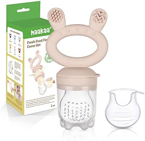 Haakaa Baby Fruit Food Feeder Pacifier | Breastmilk Popsicle Molds for Teething | Silicone Feeder... | Amazon (US)