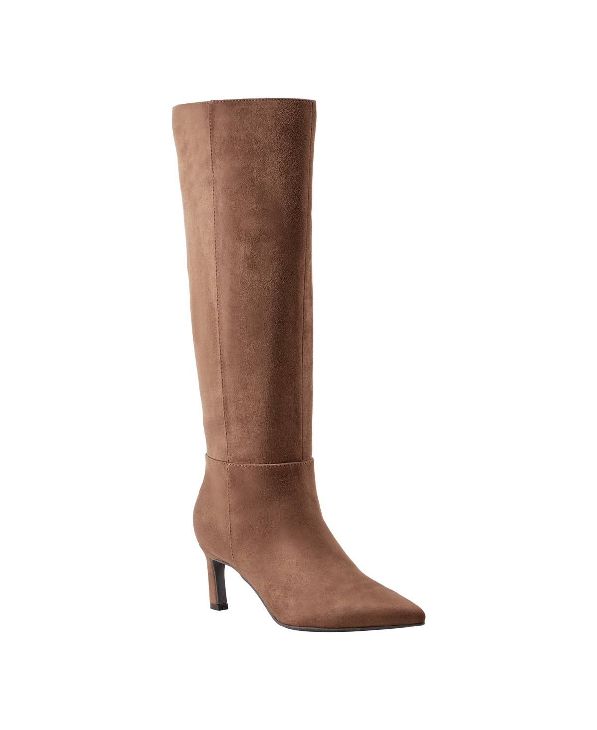 Marc Fisher Women's Leata Wide Calf Tall Pointy Toe Boots - Dark Natural | Macy's