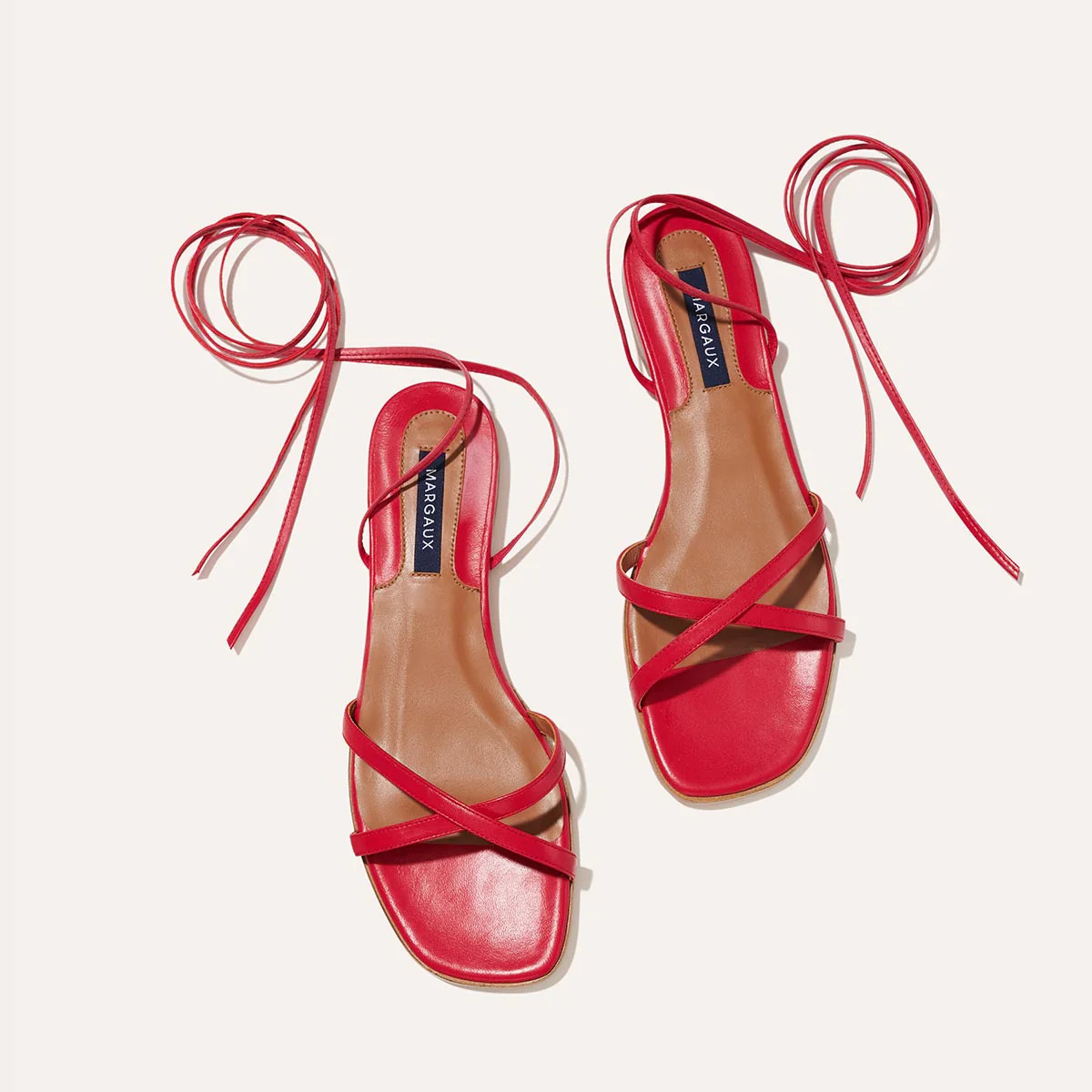 The Wrap Sandal - Poppy Nappa | Margaux