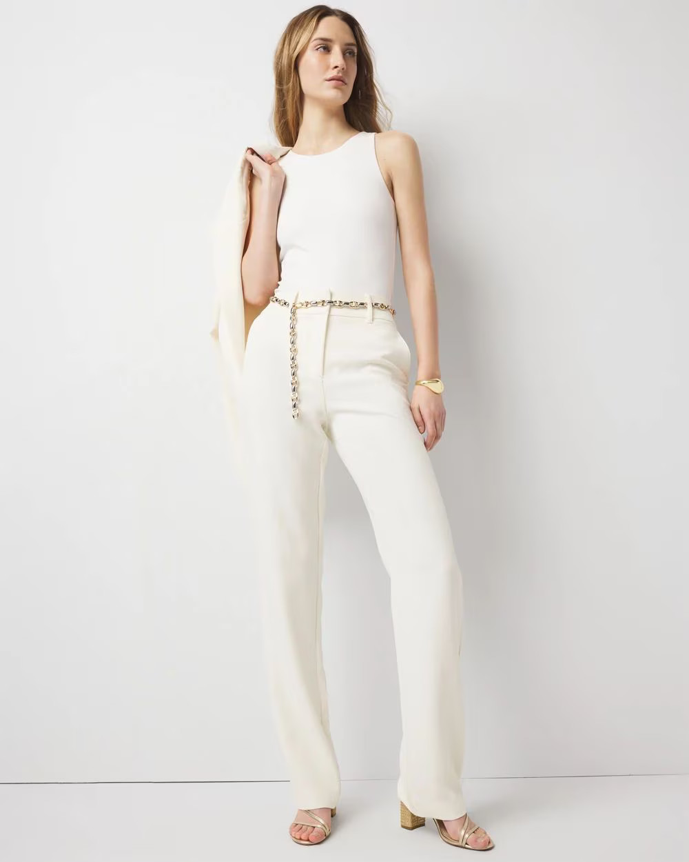 Wide Leg Crepe Trouser | White House Black Market