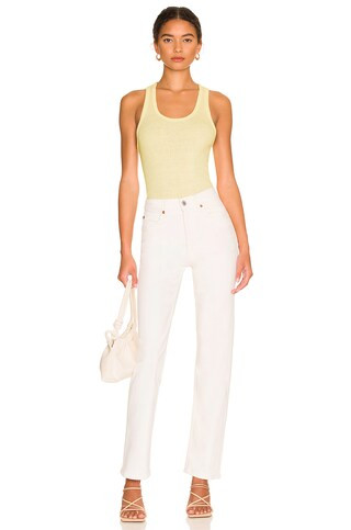 RE/DONE x Hanes 60's Tank in Buttercream from Revolve.com | Revolve Clothing (Global)