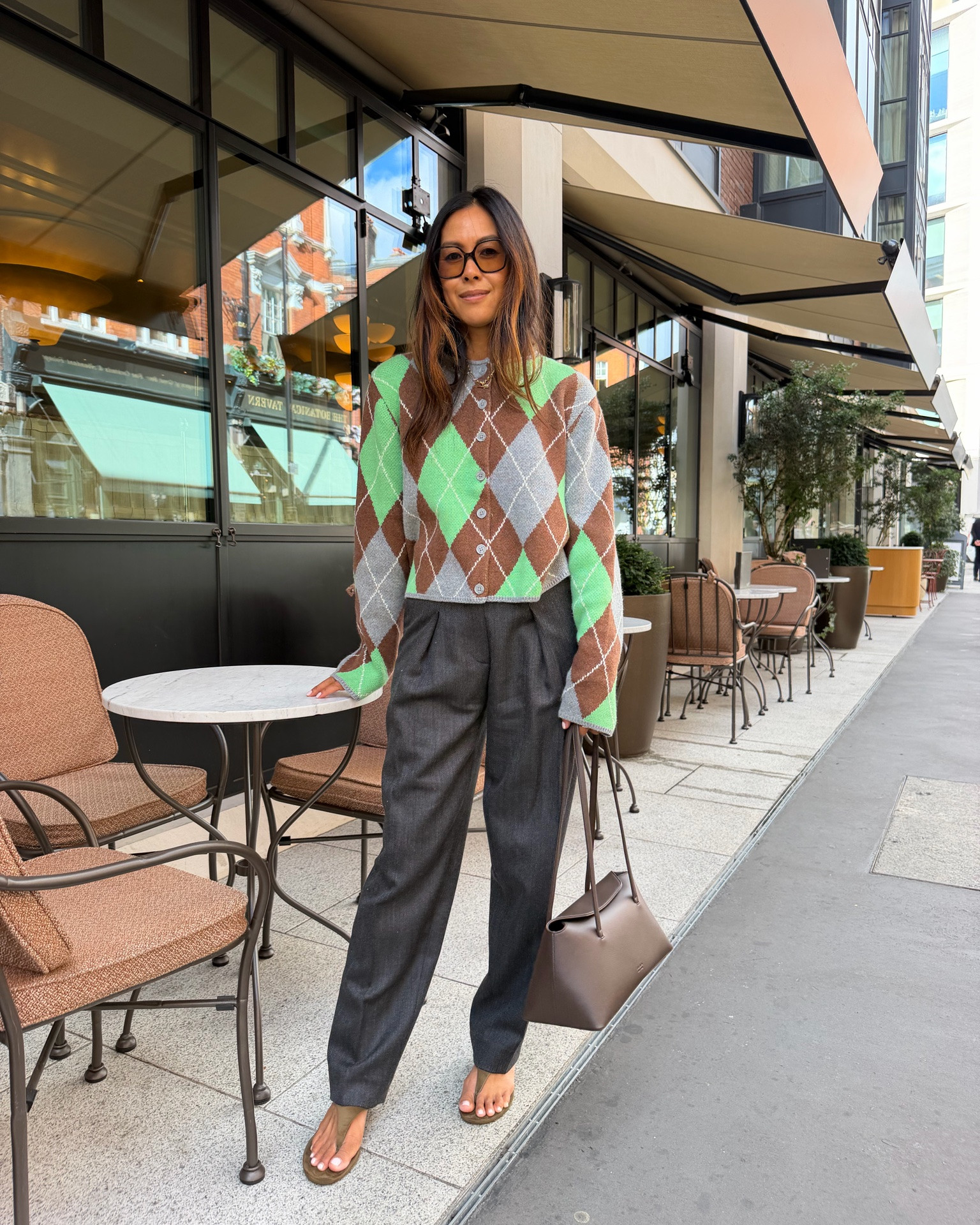 Argyle knit size medium
Tailored trousers size 8 (I’m 5.5)
Chanel 3489-q
Freja New York Christie bag

#LTKFashionMonth #LTKuk #LTKautumn