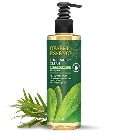 Desert Essence Thoroughly Clean Face Wash with Tea Tree Oil – Natural Facial Cleanser with Cast... | Amazon (US)
