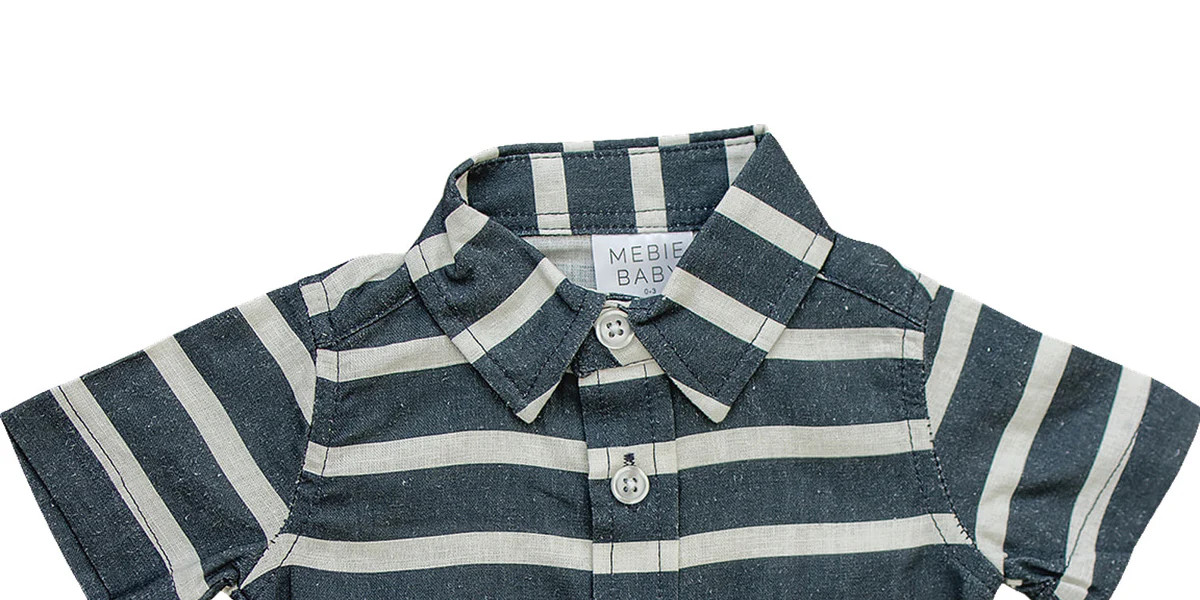 Mebie Baby Surfboard Linen Button Up Shirt | Mebie Baby