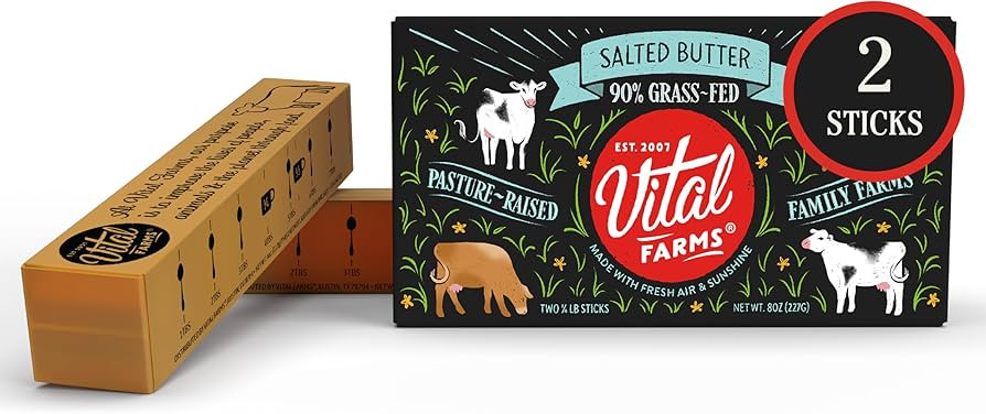Vital Farms Salted Butter, 8oz | Amazon (US)