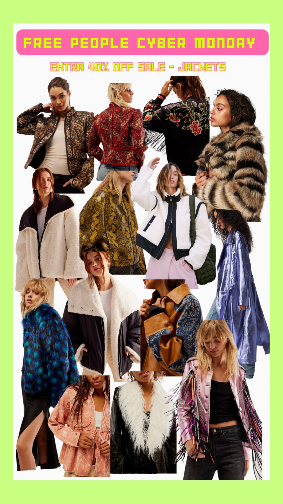 FREE PEOPLE CYBER MONDAY- JACKETS!!!!

Cute, cozy, trench, gift guide, holiday, anthropologie, christmas, present, fur coat, fun jacket, ootd, holiday party, concert, xmas, country, maximalist, crazy, fall, fun, colorful, metallic, pink, warm, what to get, MIL, ootd, ootn

#LTKGiftGuide #LTKCyberWeek #LTKHoliday