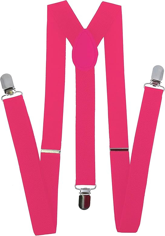 Navisima Adjustable Elastic Y Back Style Unisex Suspenders for Men and Women With Strong Metal Clips | Amazon (US)