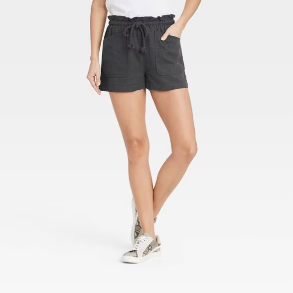 Women's Mid-Rise Tie Waist Utility Shorts - Universal Thread™ | Target