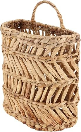 SHCMSADO Wicker Hanging Basket Handmade Woven Hanging Storage Basket Natural Wicker Decorative Ba... | Amazon (US)