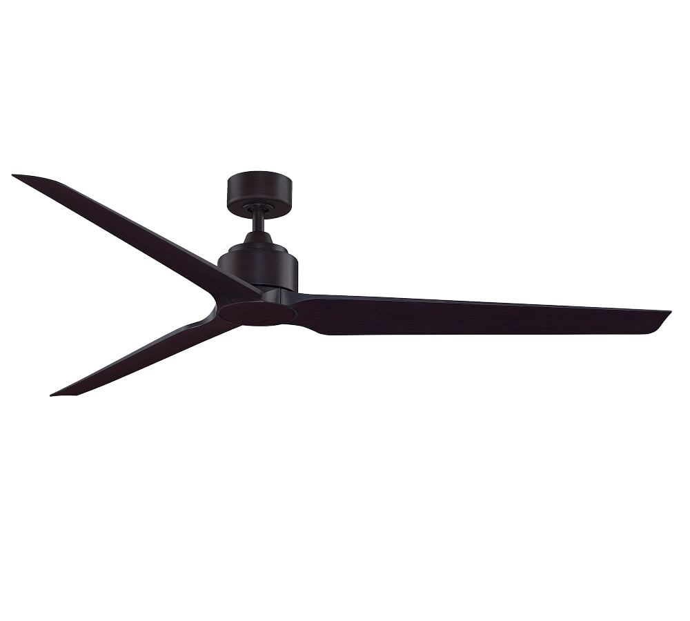 Triaire 72&amp;quot; Indoor/Outdoor Ceiling Fan, Dark Bronze/Dark Walnut Blades | Pottery Barn (US)