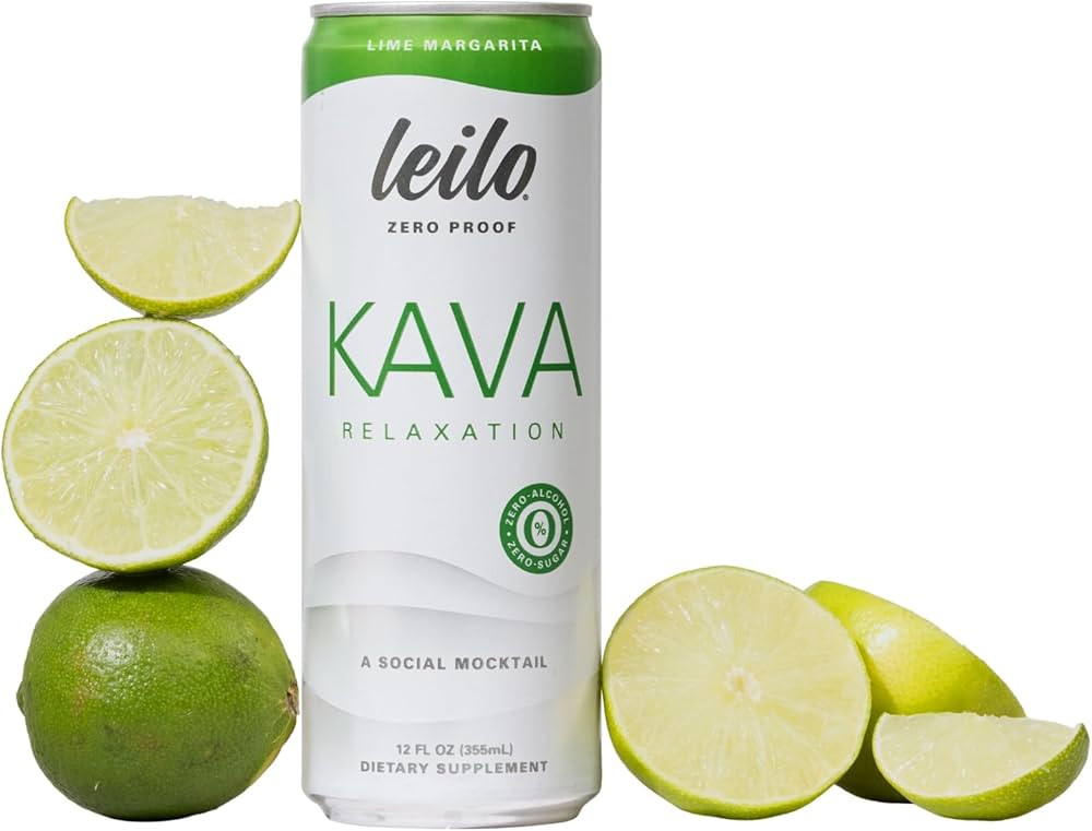 LEILO | Kava Powered Lime Margarita Mocktail Drink | Sugar-Free & Non-ALC Functional Relaxation S... | Amazon (US)