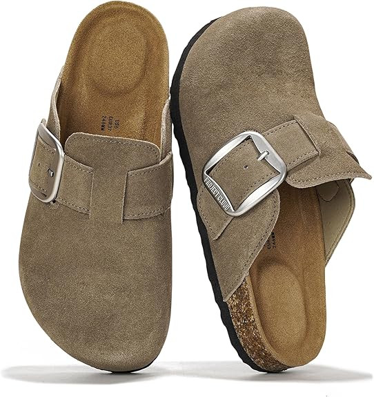 Project Cloud Genuine Leather Clogs for Women Shoes - Memory Foam Insole, Non-Slip & Natural Cork... | Amazon (US)