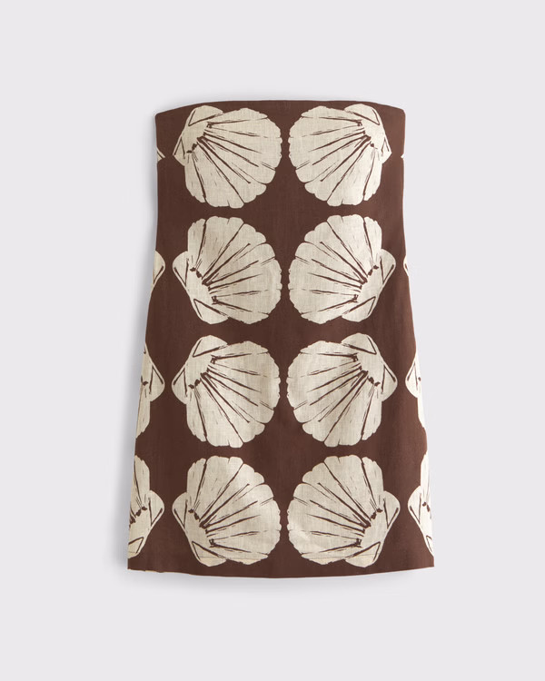 Women's The A&F Scarlett Strapless Linen-Blend Skort | Women's Clearance | Abercrombie.com | Abercrombie & Fitch (US)