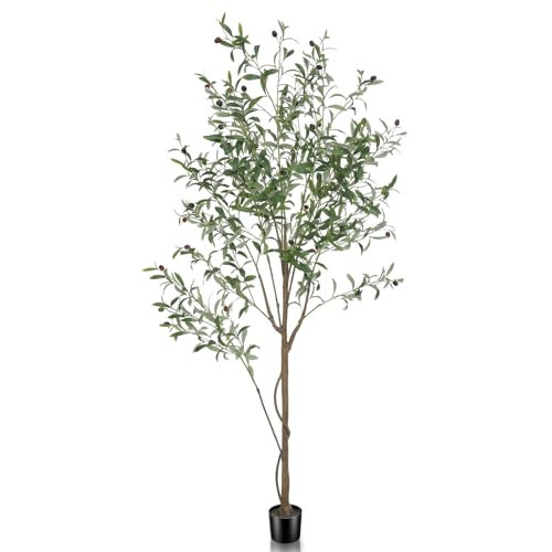 LYERSE Faux Olive Tree 6ft, Artificial Olive Tree, Fake Olive Tree with Natural Wood Trunk and Realistic Leave, Olive Tree Plant for Home Decor Indoor and Housewarming Gift | Amazon (CA)