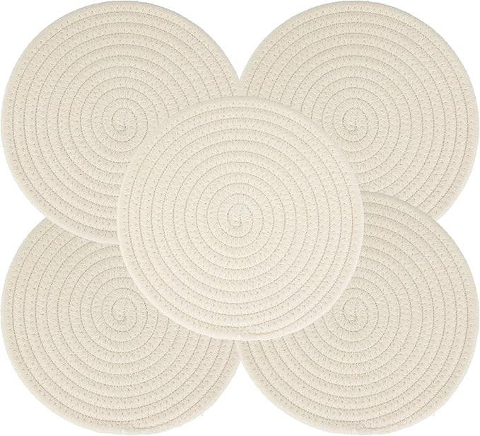 Trivets Set Pot Holders Set Coasters for Countertops Hot Mats Hot Pads Cotton Potholders for Kitc... | Amazon (US)