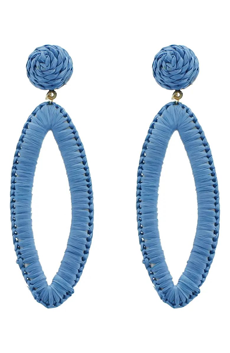 Blue Raffia Drop Earrings | Nordstrom