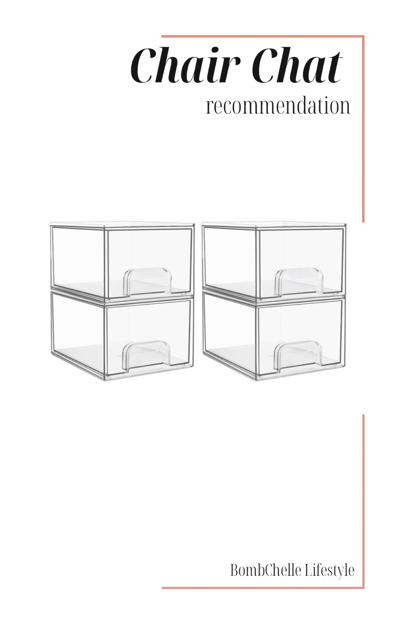 My FAVORITE Stackable Drawers
I use these under bathroom sinks to keep them clean and tidy.

I also have them in the salon!
