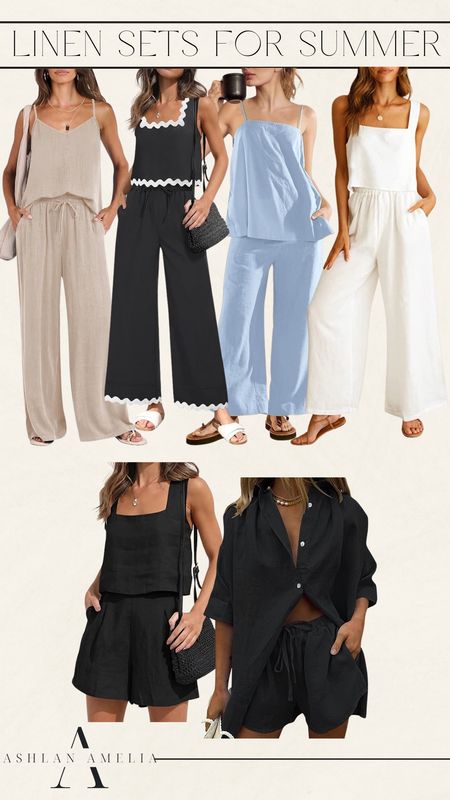 linen set, amazon set, blue outfit, black outfit, white outfit, neutral outfit, summer outfit, casual chic outfit 

#LTKStyleTip #LTKFindsUnder50 #LTKSeasonal