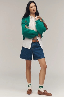 Reformation Raye Mid-Rise Relaxed Jean Shorts | Anthropologie (US)