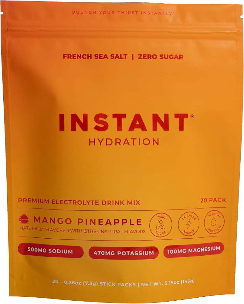 Instant Hydration Sugar Free Electrolytes Powder Packets - Mango Pineapple Electrolyte Drink Mix ... | Amazon (US)