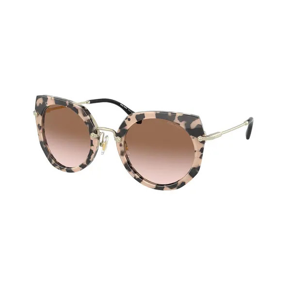 Miu Miu MU 02XS 07D0A6 51 Havana /Pink Transparent Woman Phantos Sunglasses - Havana / Pink Trans... | Bed Bath & Beyond