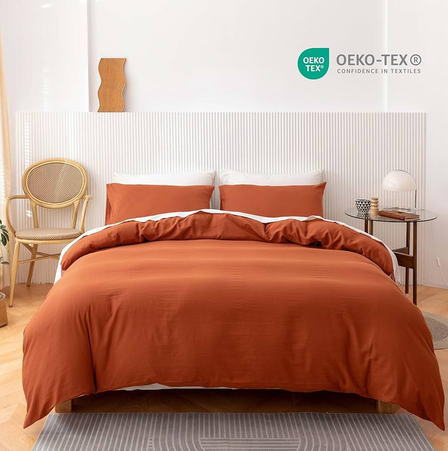 HeimenAogo Egyptian Cotton Duvet Cover Set Twin/Twin XL, Ultra Soft and Breathable Comforter Cove... | Amazon (US)