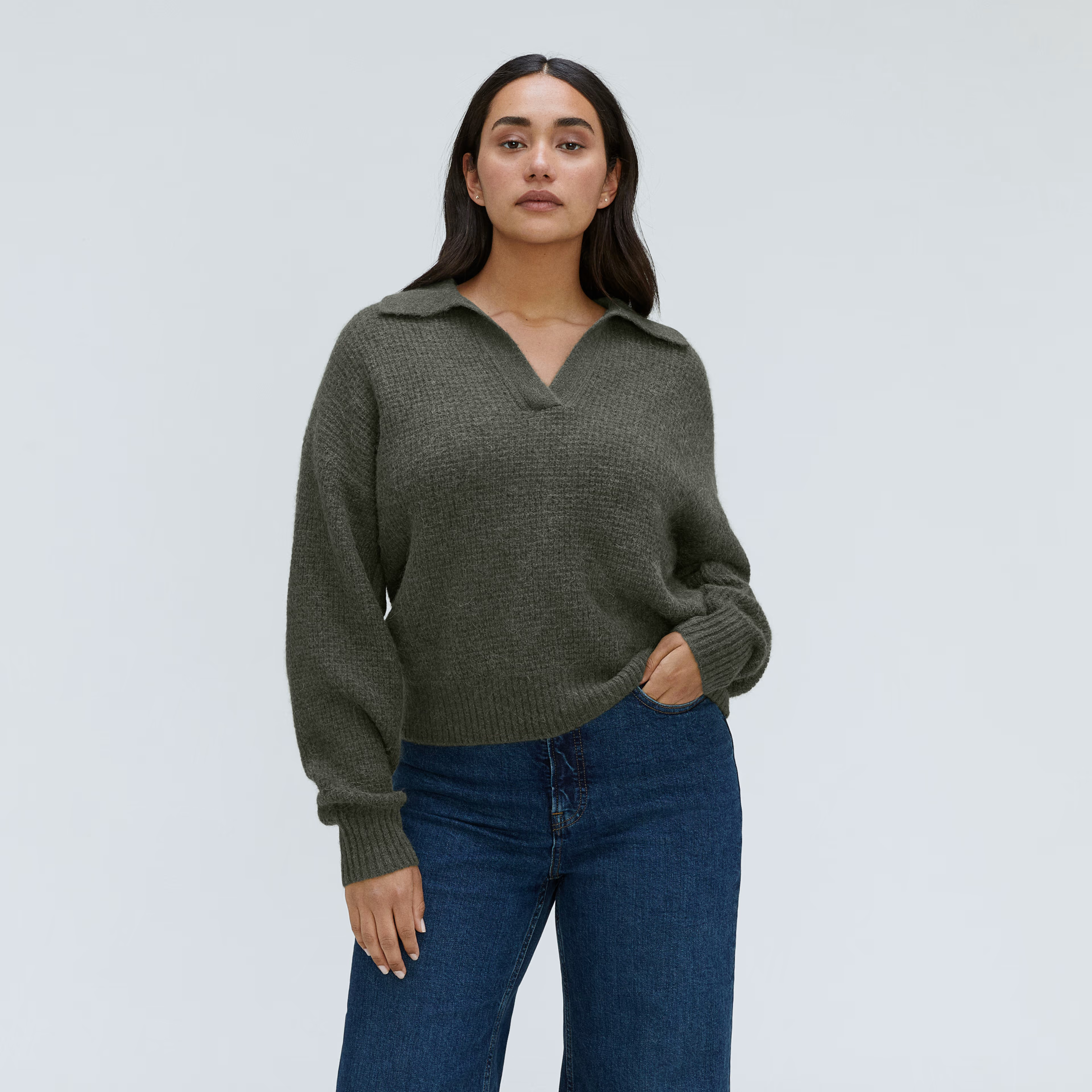 The Alpaca Waffle-Stitch Polo | Everlane