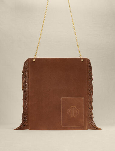 Suede Fringed Tote Bag | Maje US