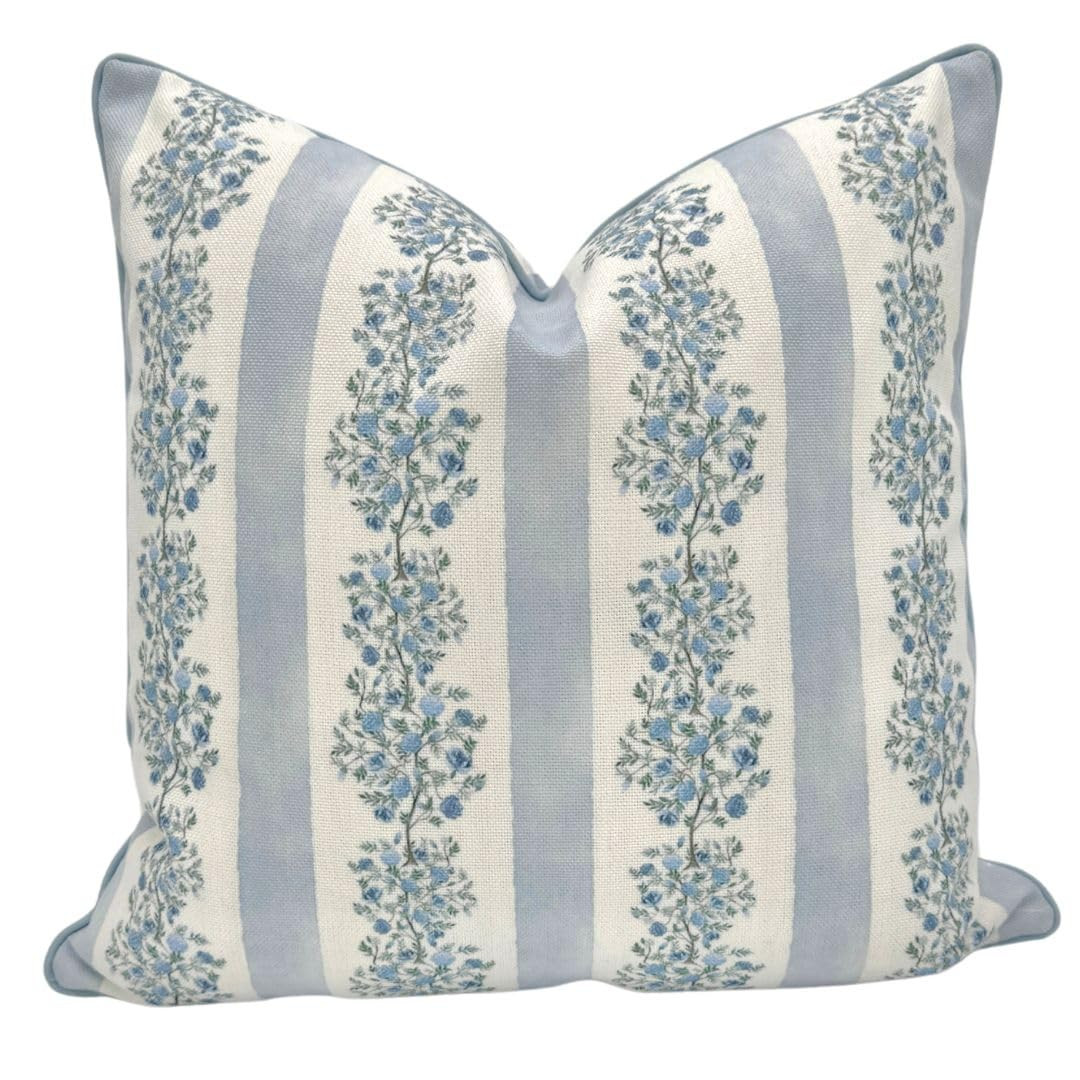 Throw Pillow for Home Juliet Off-White Blue Floral Pillow Cover Grandmillennial Pillow Cover 20" ... | Amazon (US)
