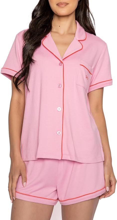 The Summer I Turned Pretty Women's Lounge Sleeve Button Down Shirt and Bottom Shorts Pajama Set | Amazon (US)