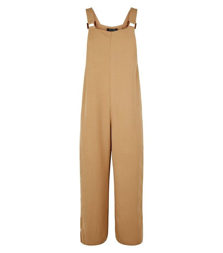 Camel Buckle Herringbone Dungaree Jumpsuit | New Look | New Look (UK)
