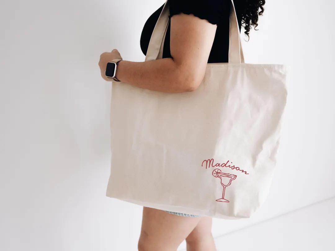 Margarita Custom Name Tote Bag, Beach Bachelorette Tote, Bridal Shower Gift for Her, Bridesmaid F... | Etsy (Global)