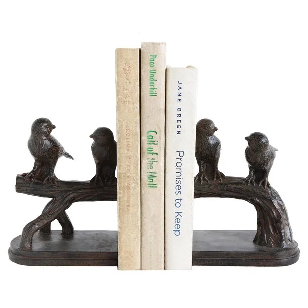 3R Studios Birds Resin Bookends, 6.2" x 6.2", Black - Walmart.com | Walmart (US)