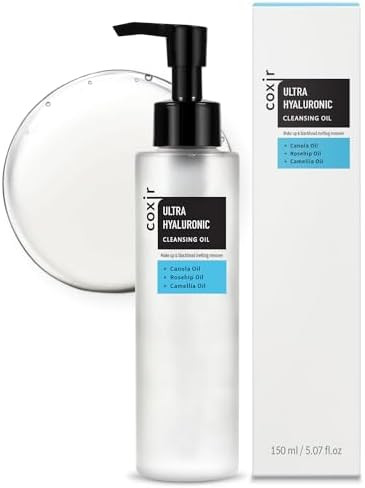 coxir ULTRA HYALURONIC CLEANSING OIL-Hydrating Korean Oil Cleanser for Makeup & Blackheads, Multi... | Amazon (US)