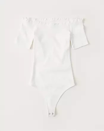 Off-The-Shoulder Ruffle Bodysuit | Abercrombie & Fitch (US)