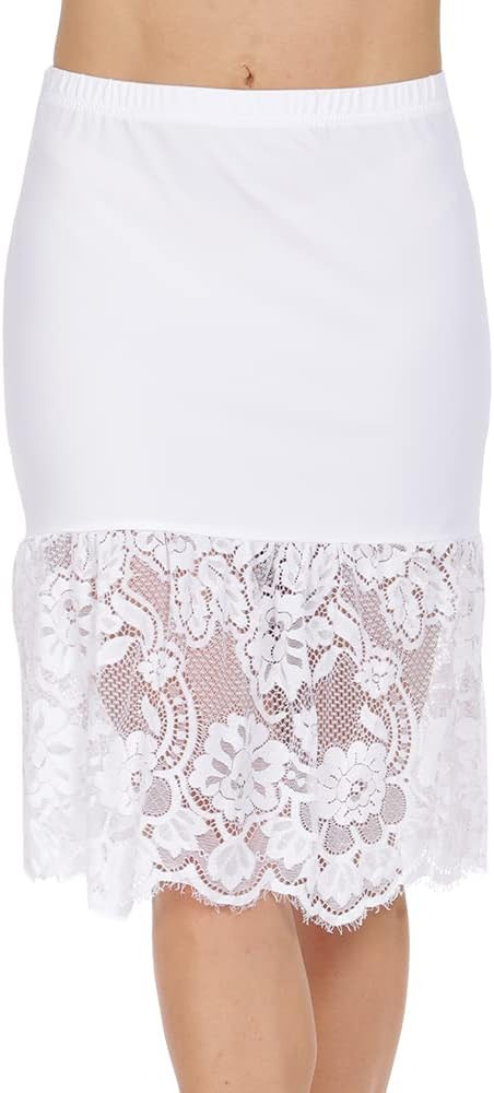 MANCYFIT Half Slips for Under Dresses Extender Slip Skirt for Women Lace Trim Long Underskirt 22 ... | Amazon (US)