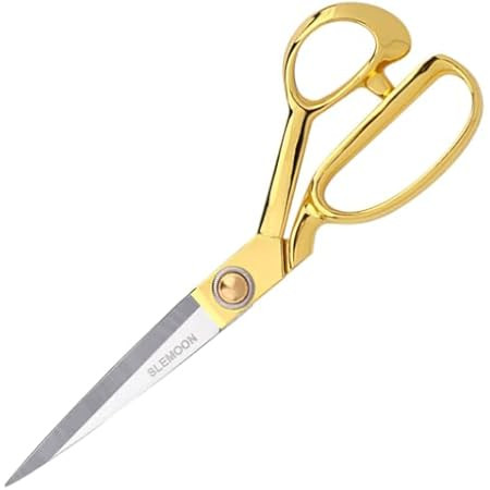 LIVINGO Premium Tailor Scissors Heavy Duty Multi-Purpose Titanium Coating Forged Stainless Steel ... | Amazon (US)