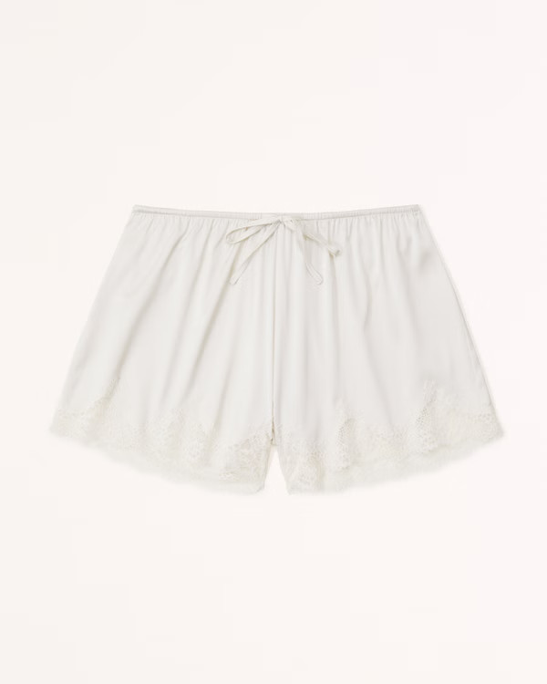 Lace and Satin Sleep Short | Abercrombie & Fitch (US)
