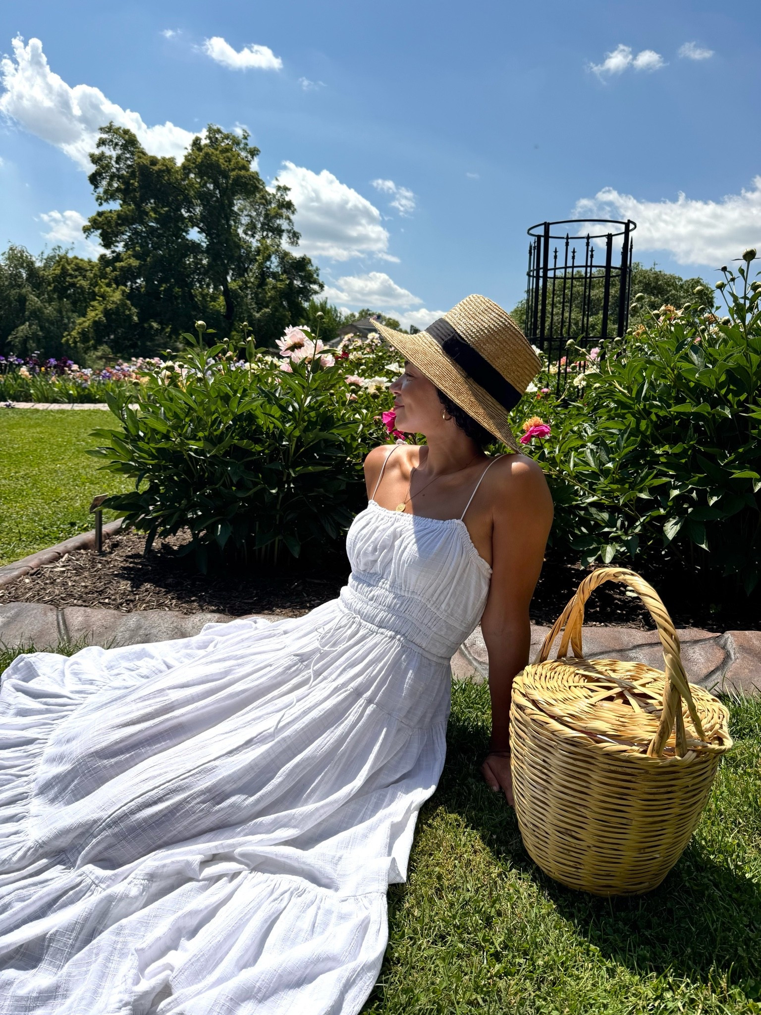 White dress outfit for a spring summer picnic! (Original dress is out of stock so linked similar)

#LTKootd