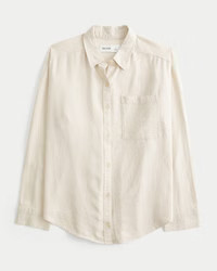 Women's Oversized Linen-Blend Shirt | Women's Tops | HollisterCo.com | Hollister (US)