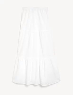 Textured Midi Tiered Beach Skirt | Marks & Spencer (UK)