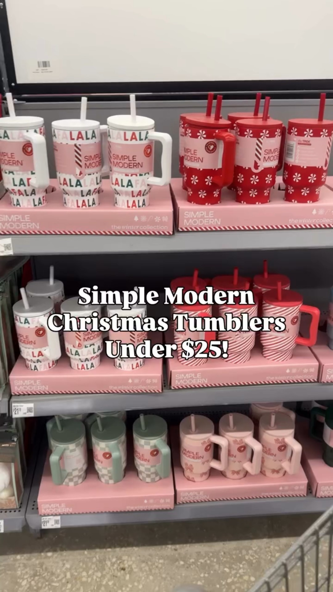 Simple Modern holiday tumblers are less than $25, look beautiful and ready for gifting! Follow + comment “SHOP” for a link! ✨MUST BE FOLLOWING FOR THE LINK TO COME THROUGH✨ 

#walmart #walmartfinds #paidlink