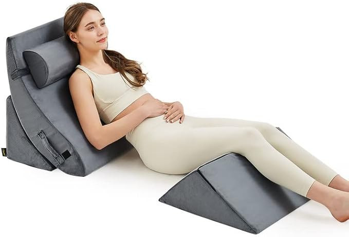 Homemate 4pcs Orthopedic Bed Wedge Pillow Set for Back Neck Leg Pain Relief - Adjustable Wedge Pi... | Amazon (US)