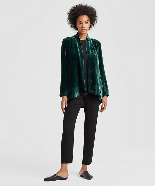 Velvet Angled Jacket | Eileen Fisher