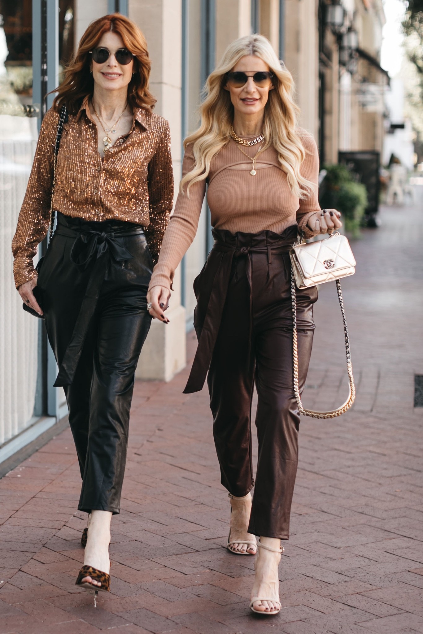 Styling the most slimming pants EVER today in the blog with this beauty! ✨✨✨ #linkinbio 

We both fell in love with these paper bag waist pants the moment we tried them on! The high waist makes them incredibly slimming and the luxe faux leather makes them look way more expensive than they really are! They run tts, we’re both wearing an XS. 



#LTKstyletip #LTKSeasonal #LTKunder100