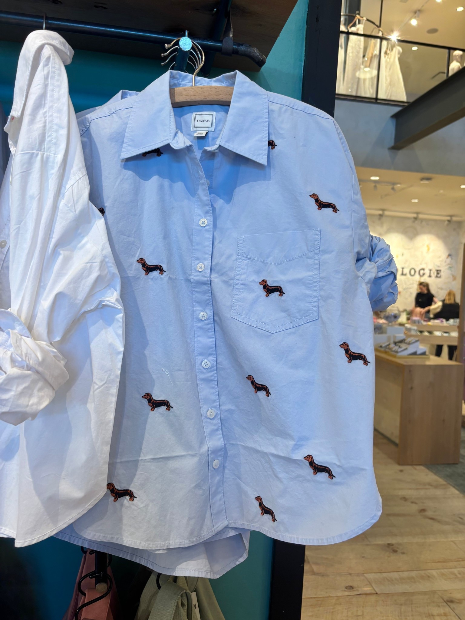Cute spring button down from anthro 🤍 love the little doggies!

#LTKdayinmylife #LTKootd #LTKgrwm