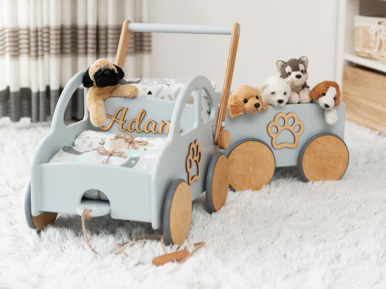 Toddler Walker Toy  Montessori Push Car  Wooden Walker  1st | Etsy | Etsy (US)